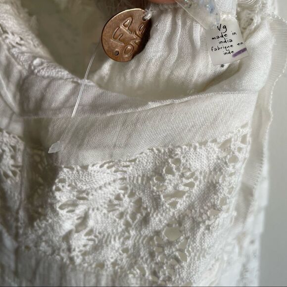 Revolve Free People Shailee White Crochet Mini Dress - Picture 9 of 16